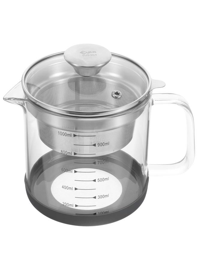 Luxshiny Stainless Steel Soy Milk Filter Glass Teapot with Fine Mesh Filter and Scale 1L Yogurt Strainer Maker Food Strainer for Milk Juice Kitchen Tool - Image 1