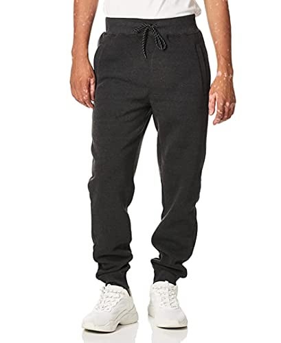 WT02 Men's Fleece Sweatpants & Joggers (Regular & Extended Sizes), Heather Charcoal, Small - Image 1