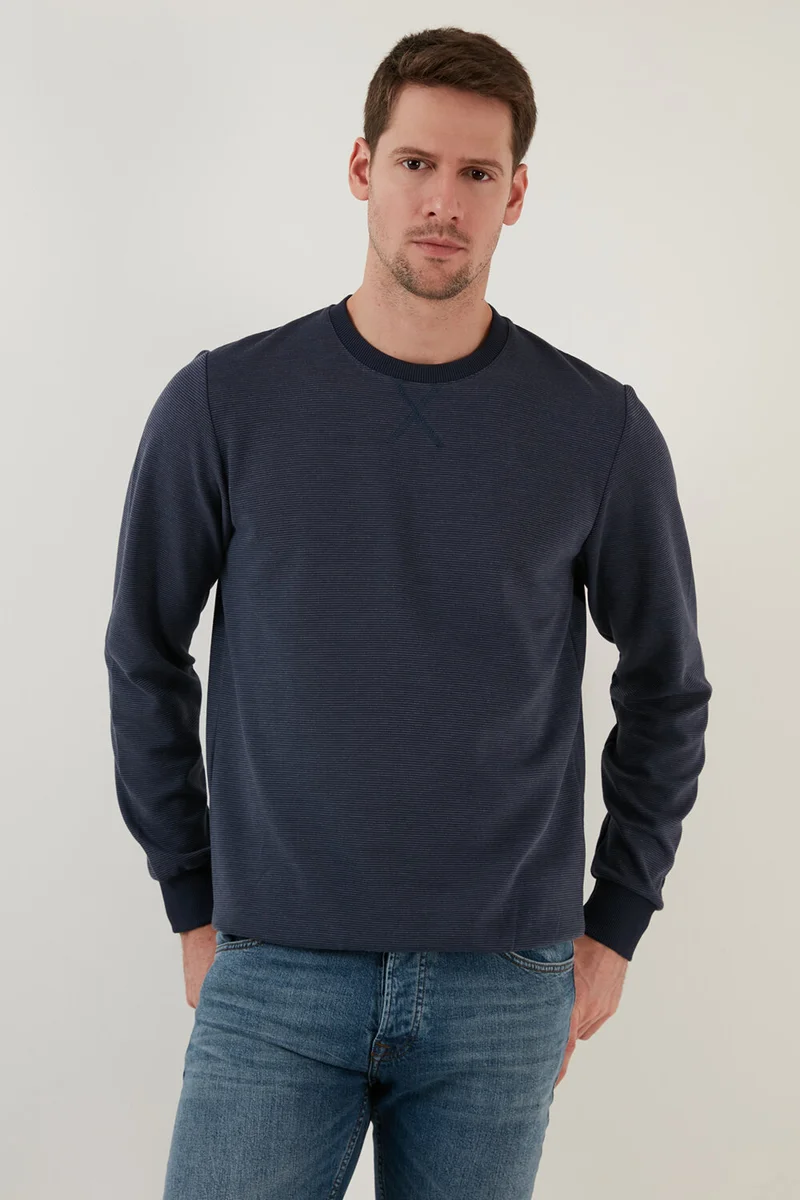 بوراتي Striped Cotton Crew Neck Sweat Men's Sweat 5905241