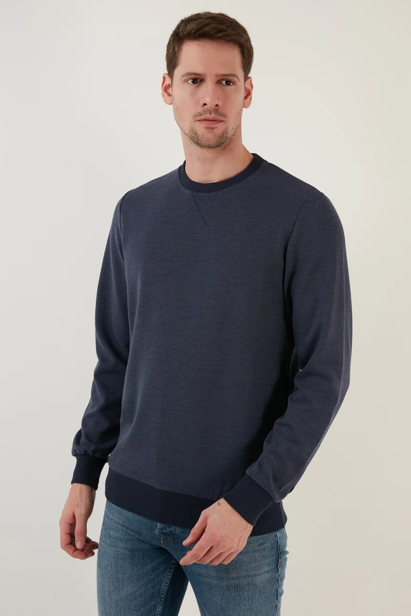 بوراتي Striped Cotton Crew Neck Sweat Men's Sweat 5905241