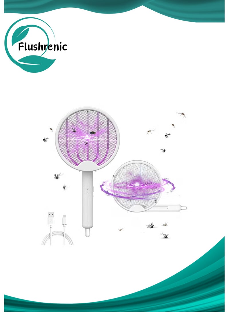 فلوشرينيك قاتلة الذباب الكهربائية, منشة كهربائية للذباب,  قابلة للطي، قابلة لإعادة الشحن مع تحسين,  للتخييم في الفناء الخلفي للمنزل والمكتب الداخلي في الفناء الخلفي - Image 1