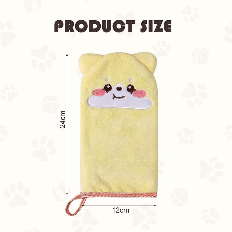PHOGARY 5Pack Microfiber Body Wash Mitts 459 inch Super Absorbent  Soft Face Washcloths Gloves in Cute Animal Style  Gentle Scrub for Baby Toddler and Kids Bath and Shower - Image 3