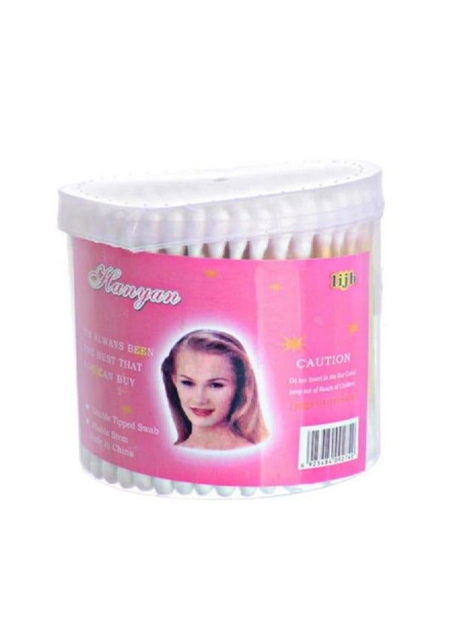 Cotton Swabs Plastic Sticks Spiral & Round Tips - 1pcs - Image 1