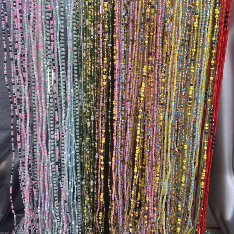 Loquat Waist Chain Large Stock Of African Waist Beads Bohemian Colored Rice Beads Cotton Body Chain - Image 4