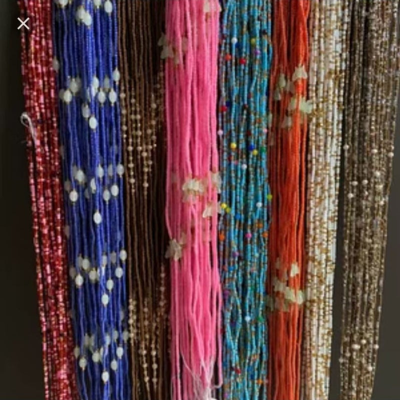Loquat Waist Chain Large Stock Of African Waist Beads Bohemian Colored Rice Beads Cotton Body Chain - Image 5