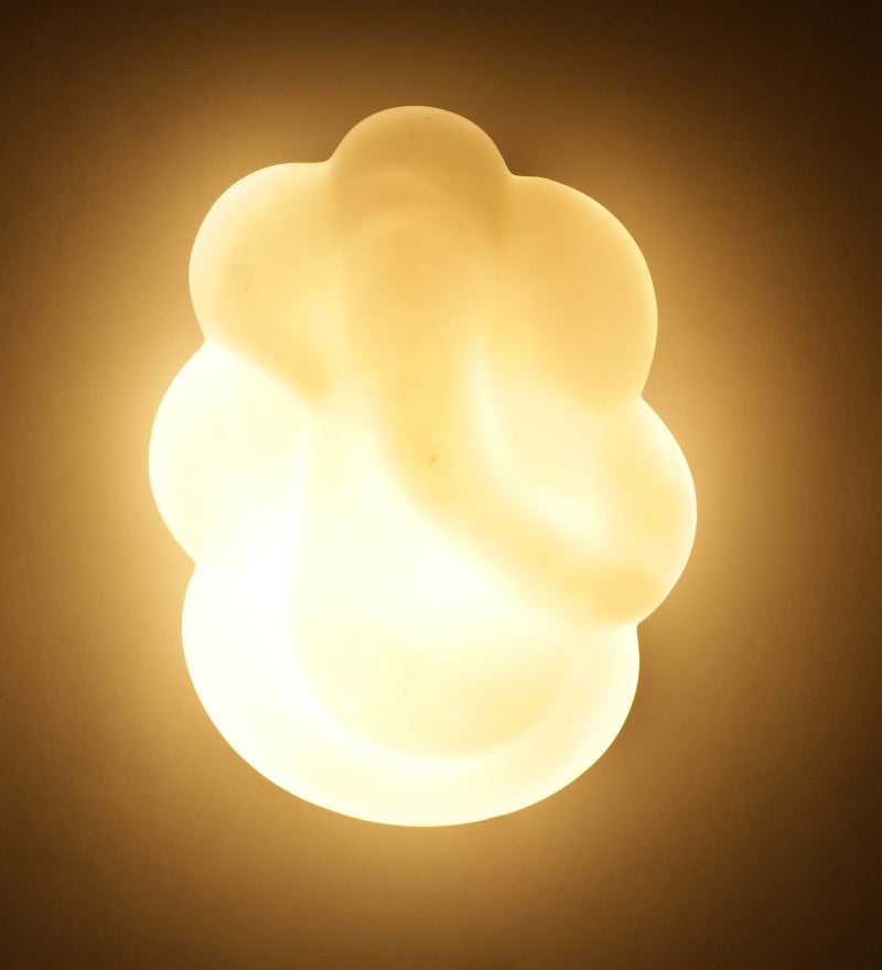 AMDHOME Golden Light Ganesha Wall Mounted Lamp - Metal & Glass | Perfect for Home, Hall, Living Room, Bedroom, Hotel, Office Decoration | Ideal for Pooja Room & Mandir | Ganpati Decorative Lamp - Image 3