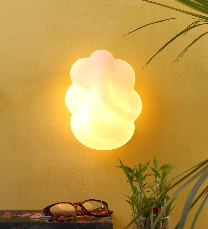 AMDHOME Golden Light Ganesha Wall Mounted Lamp - Metal & Glass | Perfect for Home, Hall, Living Room, Bedroom, Hotel, Office Decoration | Ideal for Pooja Room & Mandir | Ganpati Decorative Lamp - Image 1
