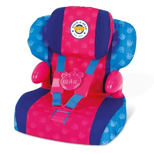 Casdon Build-A-Bear Workshop Furry Friend Toy Car Booster Seat | For Kids Aged 3+ | Use at Home or in Car | Adjustable Headrest & Seatbelt Lock | Fits Cuddly Toys | Bear Not Included - Image 1