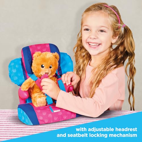 Casdon Build-A-Bear Workshop Furry Friend Toy Car Booster Seat | For Kids Aged 3+ | Use at Home or in Car | Adjustable Headrest & Seatbelt Lock | Fits Cuddly Toys | Bear Not Included - Image 4