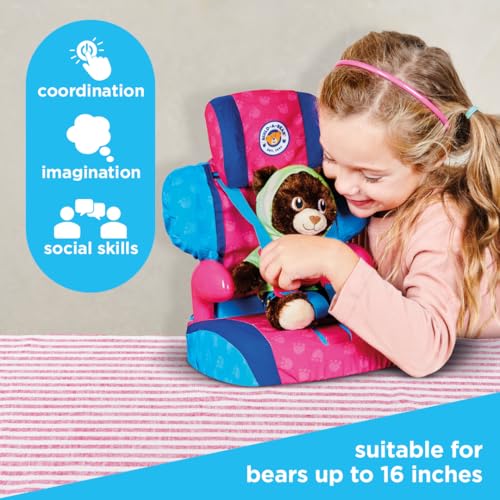 Casdon Build-A-Bear Workshop Furry Friend Toy Car Booster Seat | For Kids Aged 3+ | Use at Home or in Car | Adjustable Headrest & Seatbelt Lock | Fits Cuddly Toys | Bear Not Included - Image 3
