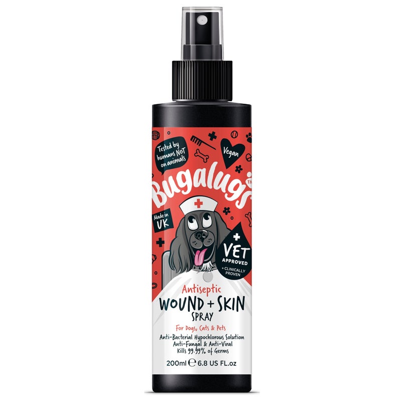 Bugalugs Antiseptic Wound & Skin Spray for Dogs Cats & Pets - 200ml - Image 1