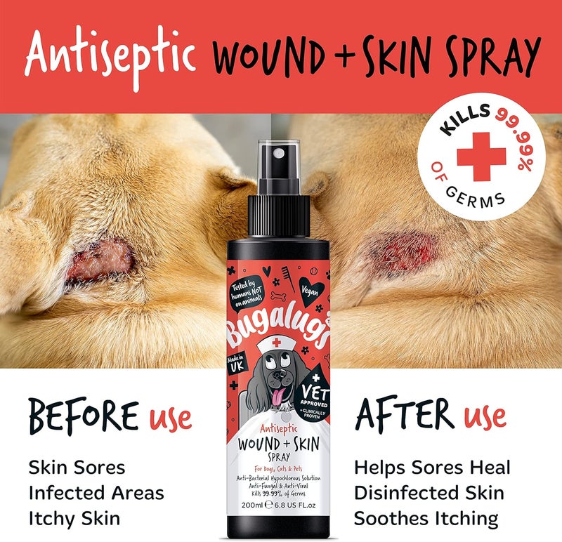 Bugalugs Antiseptic Wound & Skin Spray for Dogs Cats & Pets - 200ml - Image 5