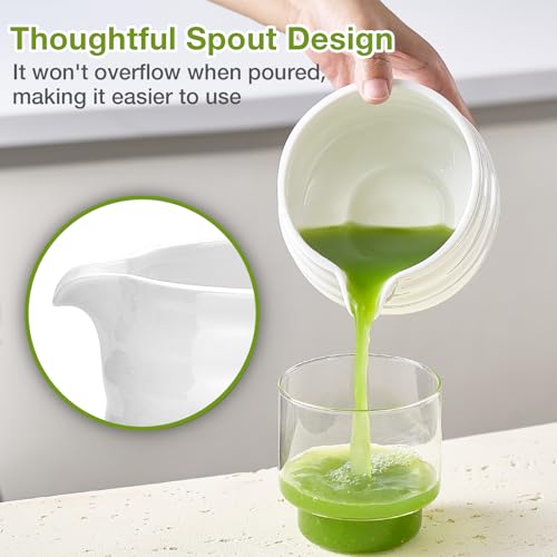 Mfacoy Matcha Whisk Set, Japanese Tea Set (5pcs) includes Matcha Bowl with Spout (19 oz), Bamboo Whisk and Matcha Scoop, Whisk Holder, Stainless Steel Sifter, Tea Making Tools, Matcha Kit - Image 3
