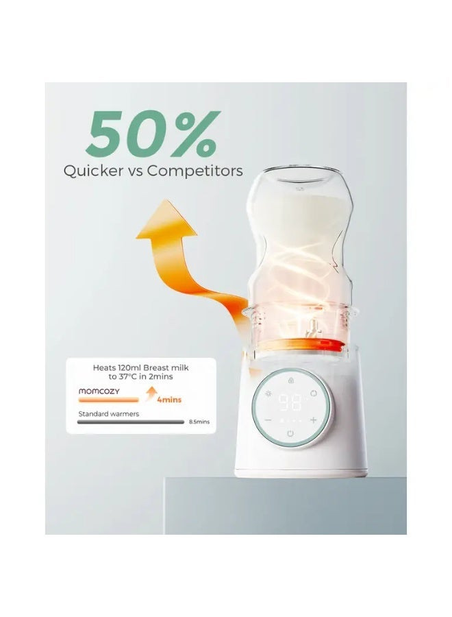 Momcozy Portable Bottle Warmer Cordless Rechargeable Fast Heating Baby Milk Warmer Travel Friendly Temperature Control BPA Free - Image 5