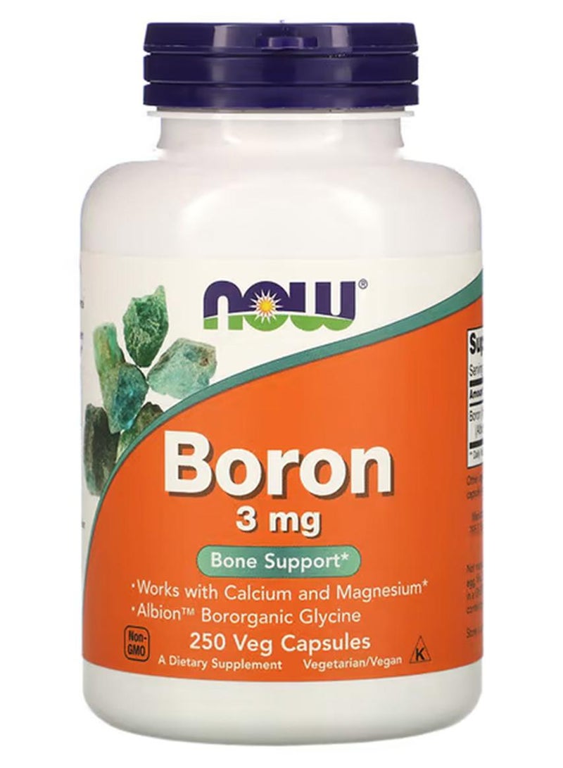 مكمل غذائي بالبورون 3 مجم - 250 كبسولة