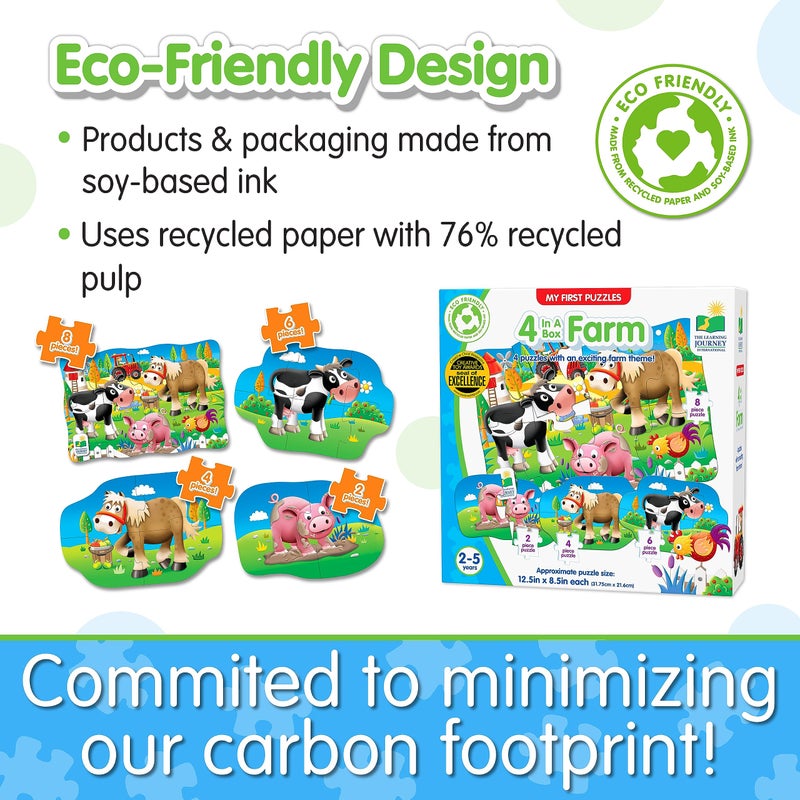 The Learning Journey: My First Puzzle Sets 4-In-A-Box Farm – Farm-Themed Puzzle Sets - Educational Toddler Toys & Activities for Children Ages 2-5 - Image 5