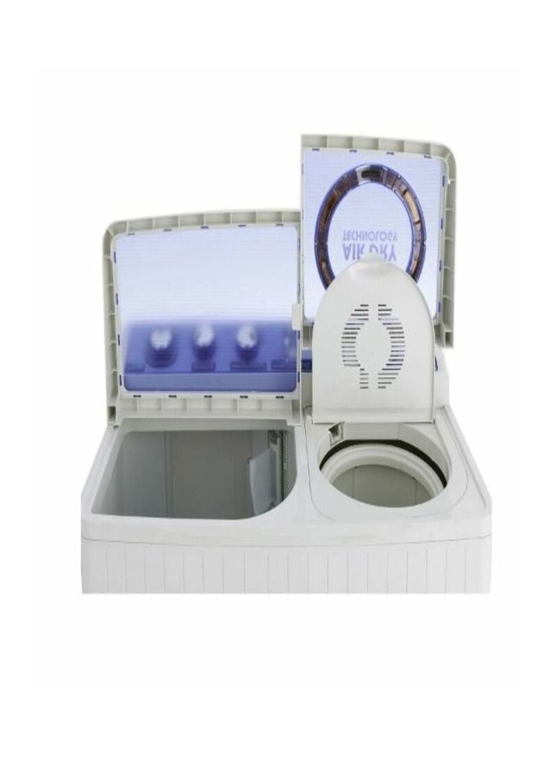 فريش غسالة ملابس نصف اوتوماتيك فريش مودرن، تحميل علوي، 7 كيلو، ابيض/ ازرق - FWT807NA - Image 3