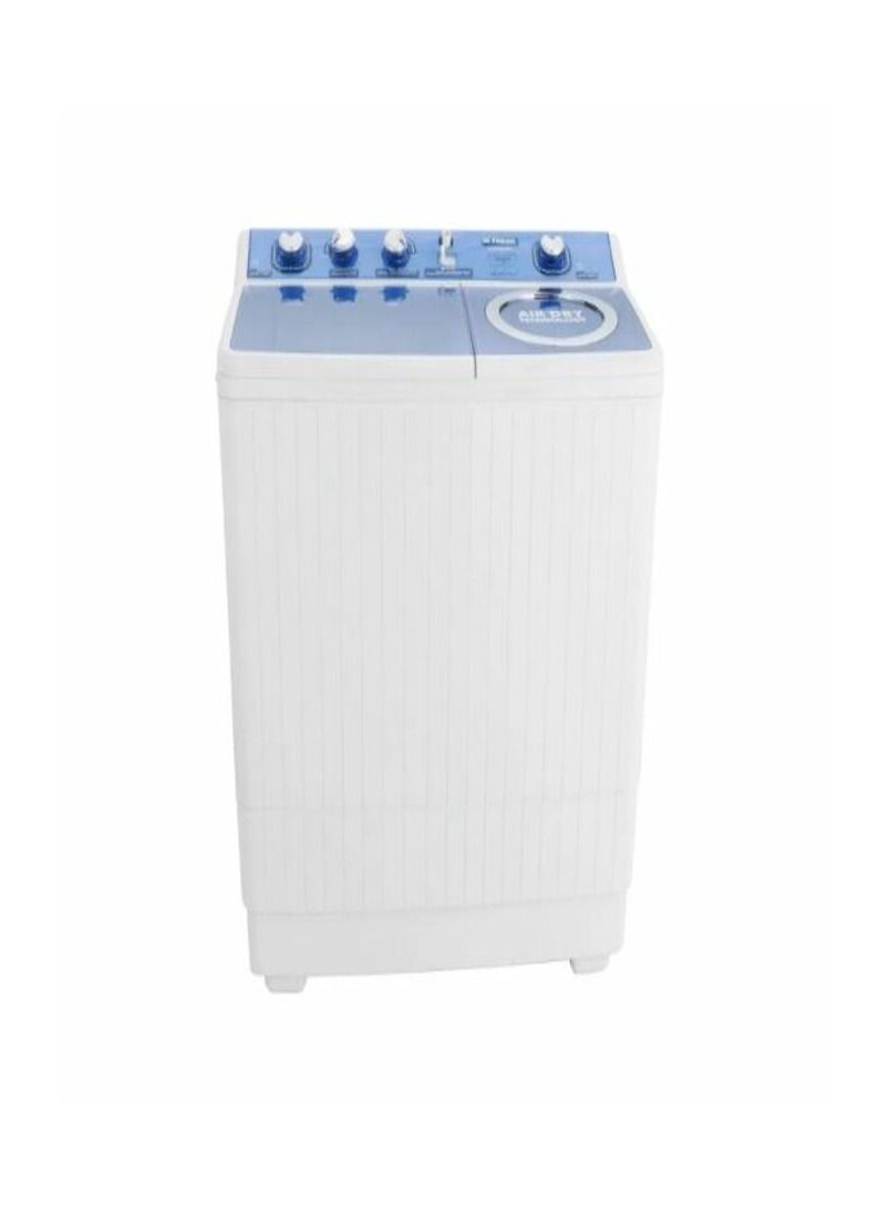Fresh Modern half Automatic Washing Machine, Top Loading, 7 KG, White/ Blue- FWT807NA
