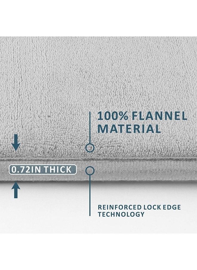 Arabest Large Size Bathroom Mat Anti Slip Foam Bathroom Mat Soft and Comfortable Carpet 2-piece Set Grey  - Image 4