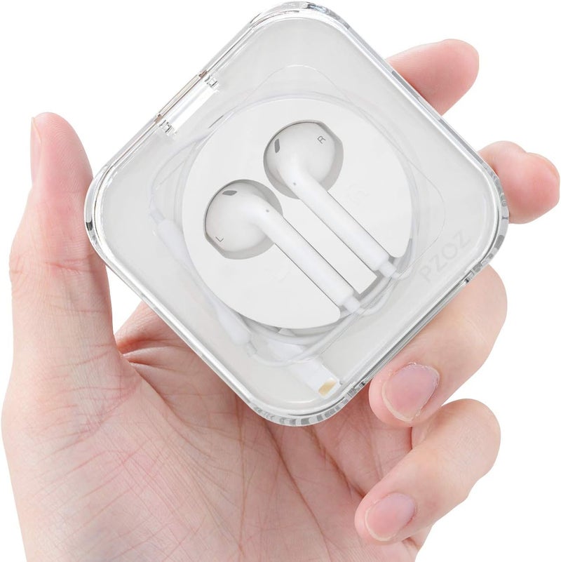 بزوز حافظة سماعات الأذن متوافقة مع سماعات EarPods الخاصة بآيفون/آيباد/آيبود من آبل، غطاء لتنظيم كابل السماعات، حامل وملف للسماعات السلكية، صغير الحجم لتخزين وحمل الكابلات وإدارتها (لسماعات الأذن) - Image 1