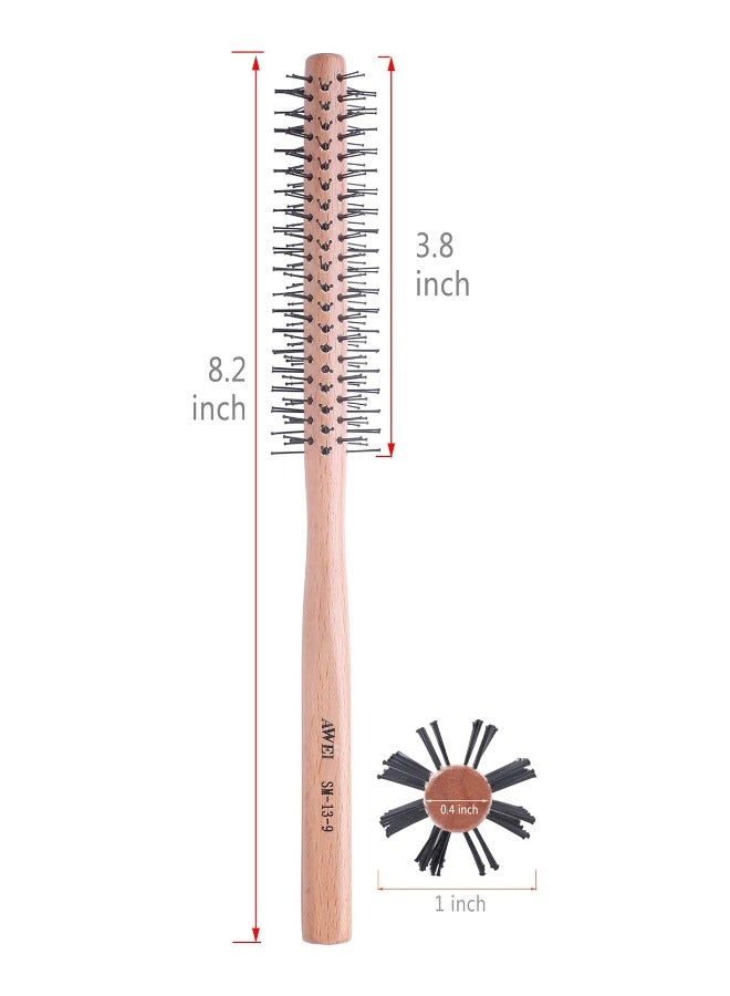 Globalstar 1 Inch Mini Round Brush - Perfect for Short Hair, Bangs, and Beard Styling - Image 2