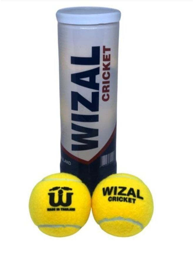 كرات تنس كريكيت بشريط WIZAL، صفراء، عبوة من 3 - Image 3