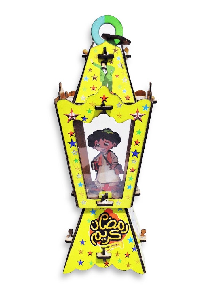 Generic A wooden Ramadan lantern toy for children with a Ramadan song, and gentle lighting movements of Ramadan lanterns, a new musical Ramadan lantern toy for children.  - Image 1