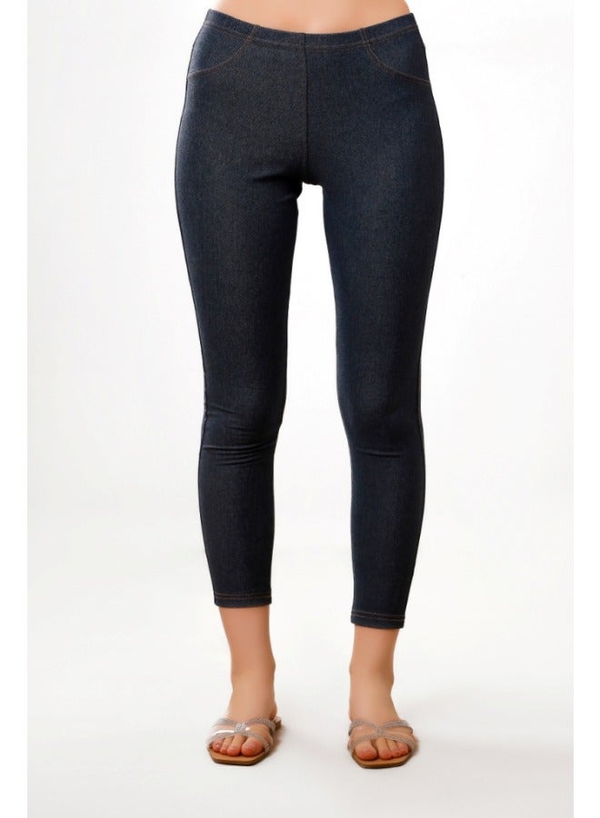 Selina Wear Selina Wear Women's Looking Legging - Denim-Inspired Comfort ny Fit Cotton Tights, Large  - Image 1