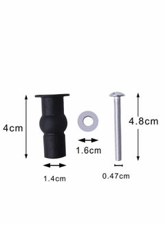 Excefore 4 Pcs Blind Hole Fittings Expanding Rubber Bolts Nuts for Fixing The Top Toilet Seat Universal Parts Set Household Accessories Repair Parts Top Cover Lid Seat Fixings Blind Hole Fitting  - Image 3