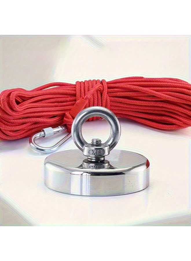 مغناطيس صيد ثقيل 42 مم مع حبل أحمر 7 بوصة 393 لعمليات الإنقاذ في أعماق البحيرات والأنهار - Image 2