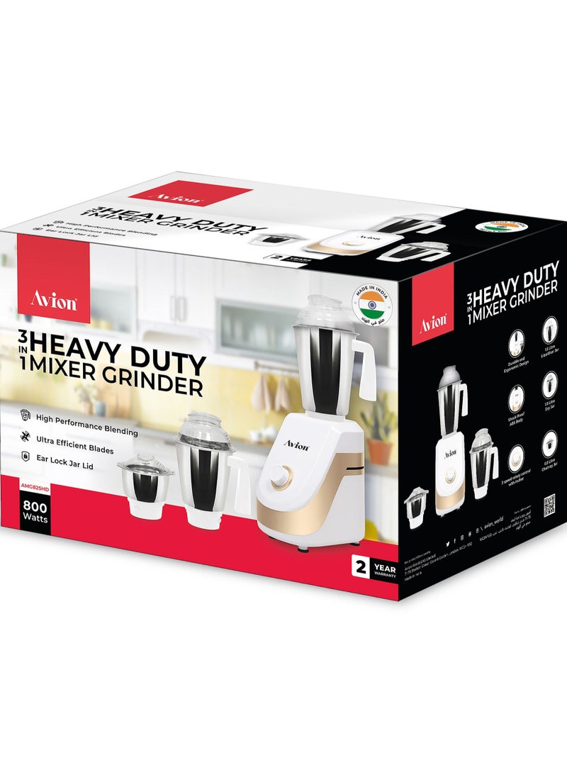 Avion 3 in 1 Heavy Duty Mixer Grinder -Ultra Efficient Stainless Blades - Heavy Duty Jars  - Image 5