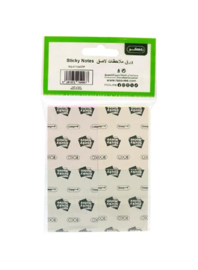 ROCO Sticky Notes Assorted Pack 40 X 50 mm400 Notes Assorted Pastel Color - Image 2