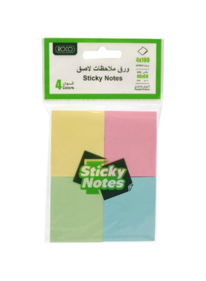 ROCO Sticky Notes Assorted Pack 40 X 50 mm400 Notes Assorted Pastel Color - Image 1