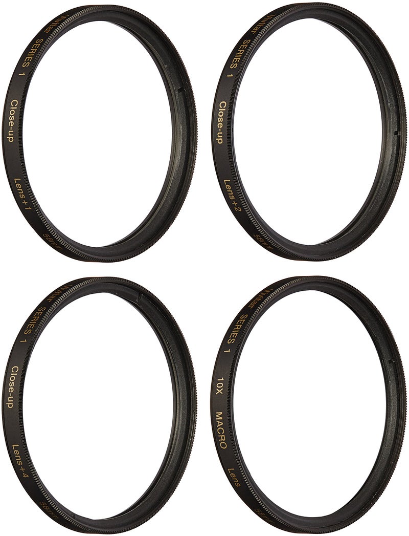Vivitar +1 +2 +4 +10 Close-Up Macro Filter Set with Pouch (58mm) - Image 1