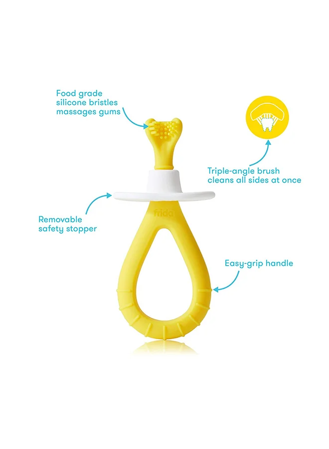 fridababy Training Toothbrush For Babies With Soft Silicone Bristles