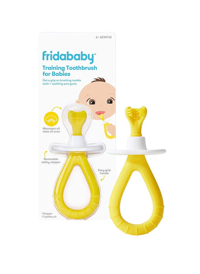 fridababy - فرشاة أسنان للتدريب للأطفال بشعيرات سيليكون ناعمة - Image 1