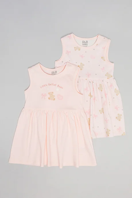 أر أند بي 2 Pack Printed Sleeveless Fit & Flare Dress