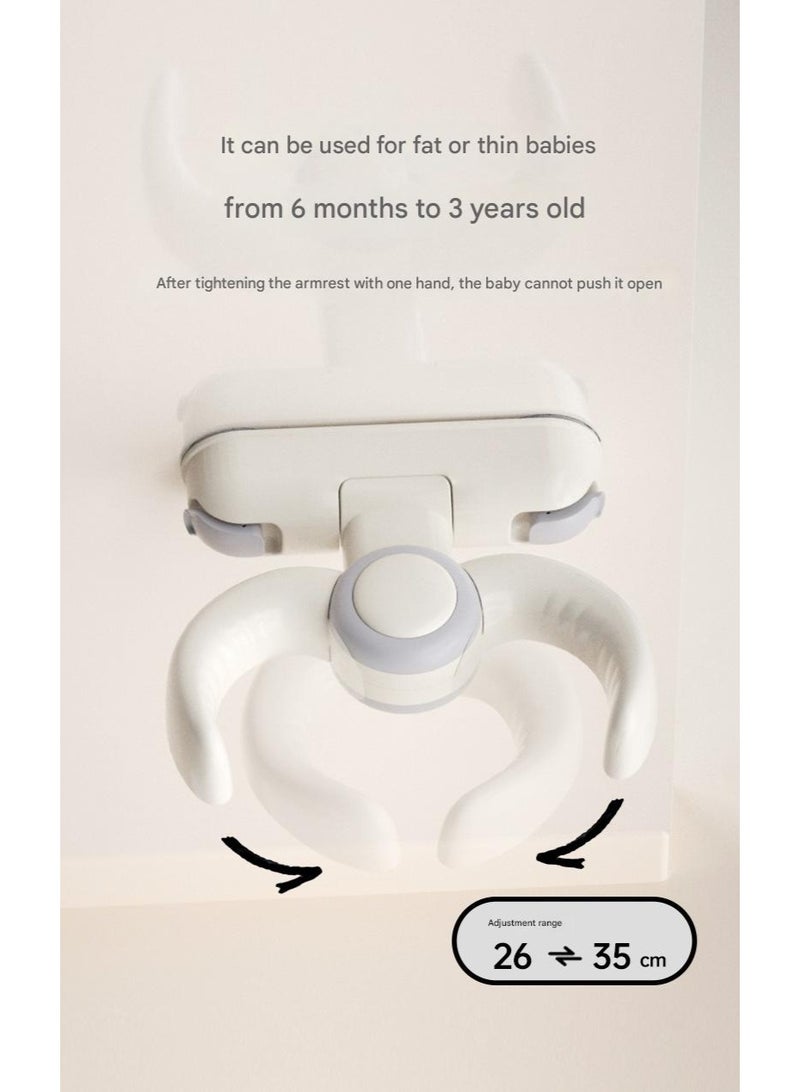 Punch-free Wall Mounted Foldable Baby Bath Seat for Babies 6 Months  Up - Toddler Bath Seats for Babies Sitting Up Non-Slip Infant Bath Tub Chair with Suction Cups - Image 5
