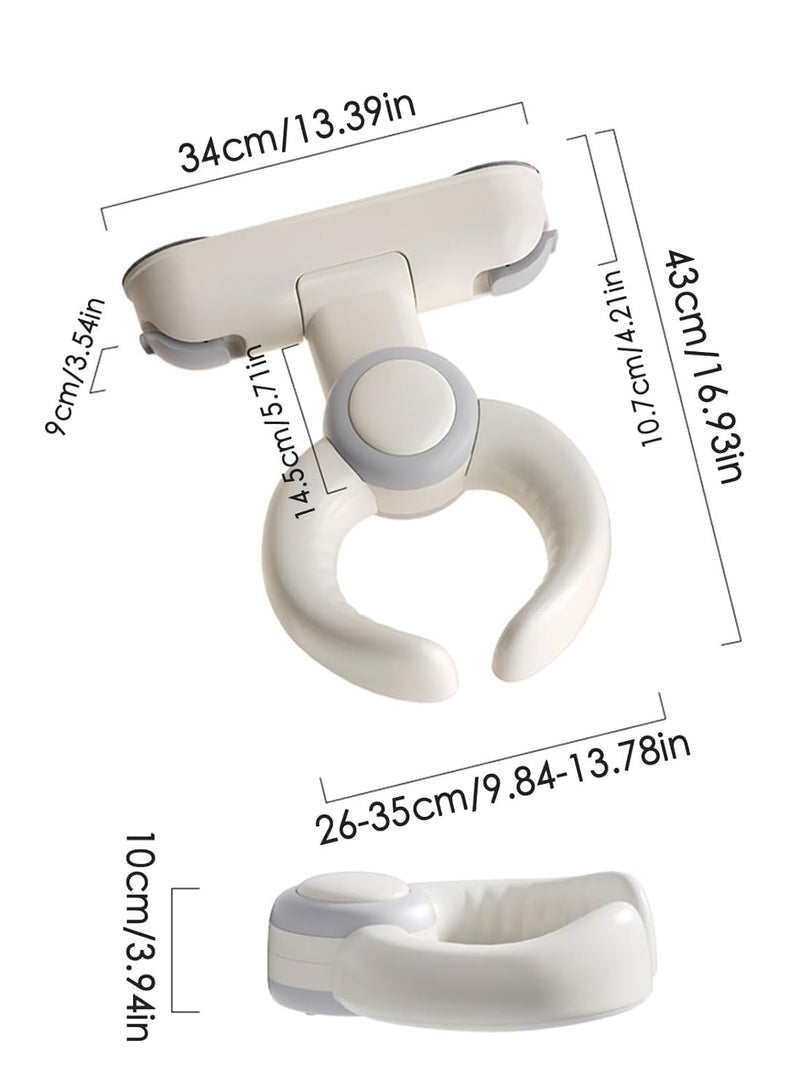 Punch-free Wall Mounted Foldable Baby Bath Seat for Babies 6 Months  Up - Toddler Bath Seats for Babies Sitting Up Non-Slip Infant Bath Tub Chair with Suction Cups - Image 2