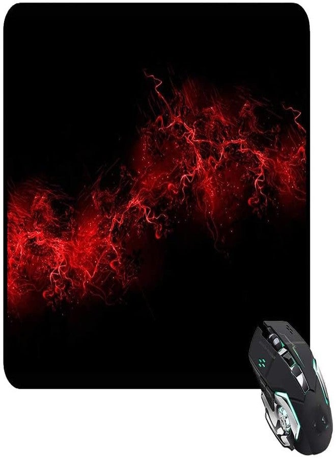 Ergonflow Black Background Red Color Paint Explosion Burst Red Black Mouse Pad Rectangle 240x200x3mm - Image 4