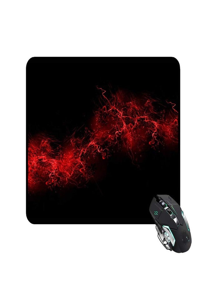 Ergonflow Black Background Red Color Paint Explosion Burst Red Black Mouse Pad Rectangle 240x200x3mm - Image 2