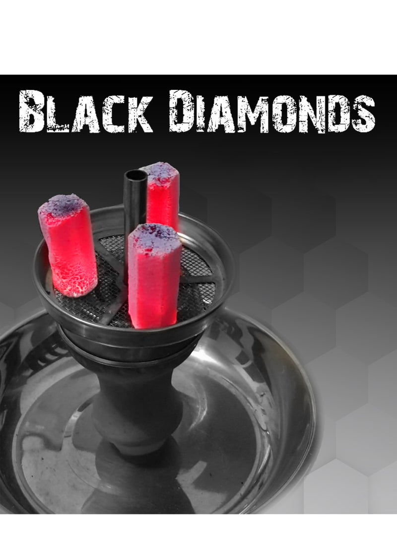 BLACK DIAMONDS Premium Coconut Shell Charcoal Mini Hexa Shape 75 Piece/Bakhoor Charcoal 1 KG  - Image 4