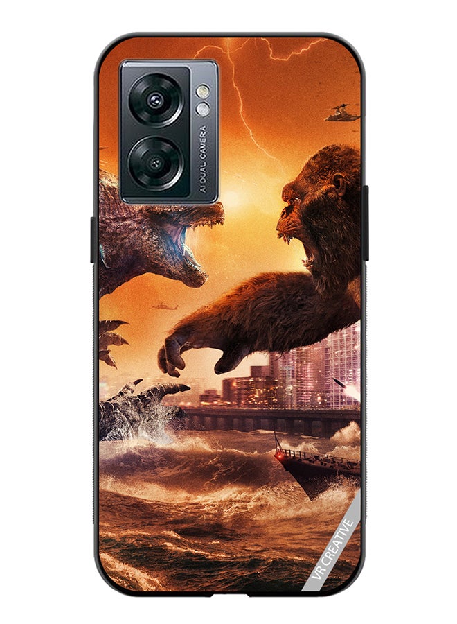 VR CREATIVE Protective Case Cover For Oppo A57 5G Godzilla Vs Kong Design Multicolour - Image 1