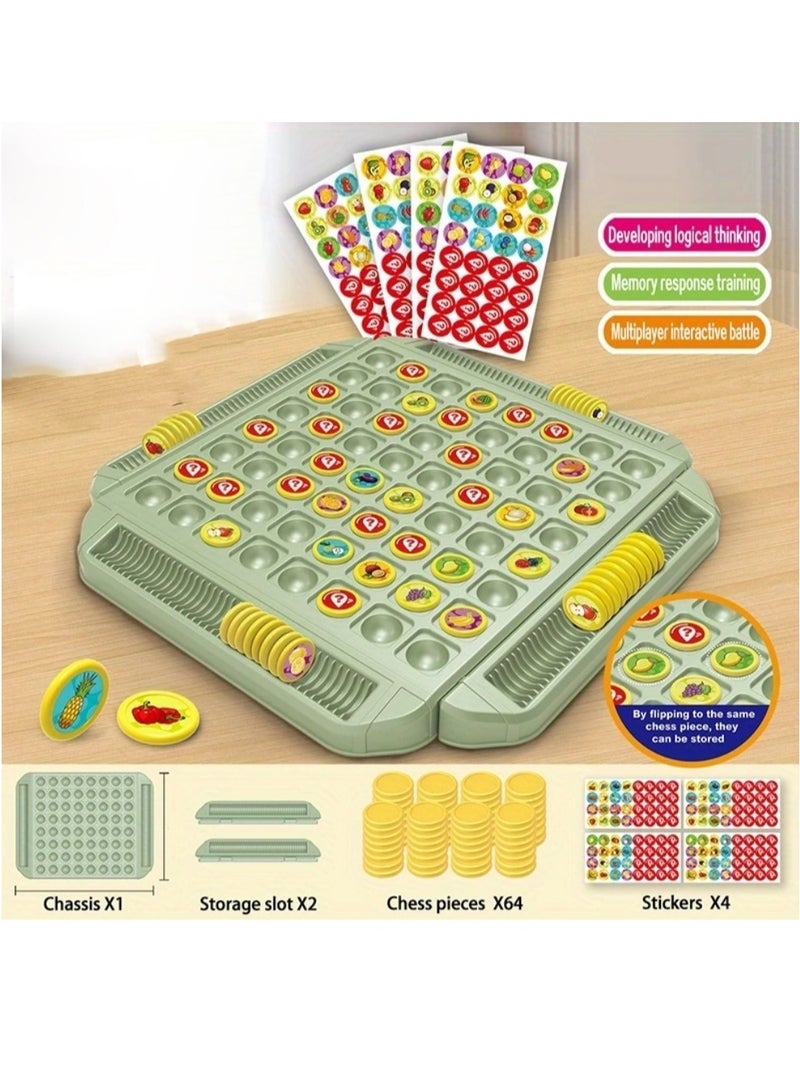 Toy Educational Fruit Flip Memory Board Game, Creative Memory Chess Battle Game for Hand-Eye Coordination and Focus, Made of High-Quality Material, Suitable for 2-4 Players, Perfect for Family Nights, Parties, Travel Play - Image 3