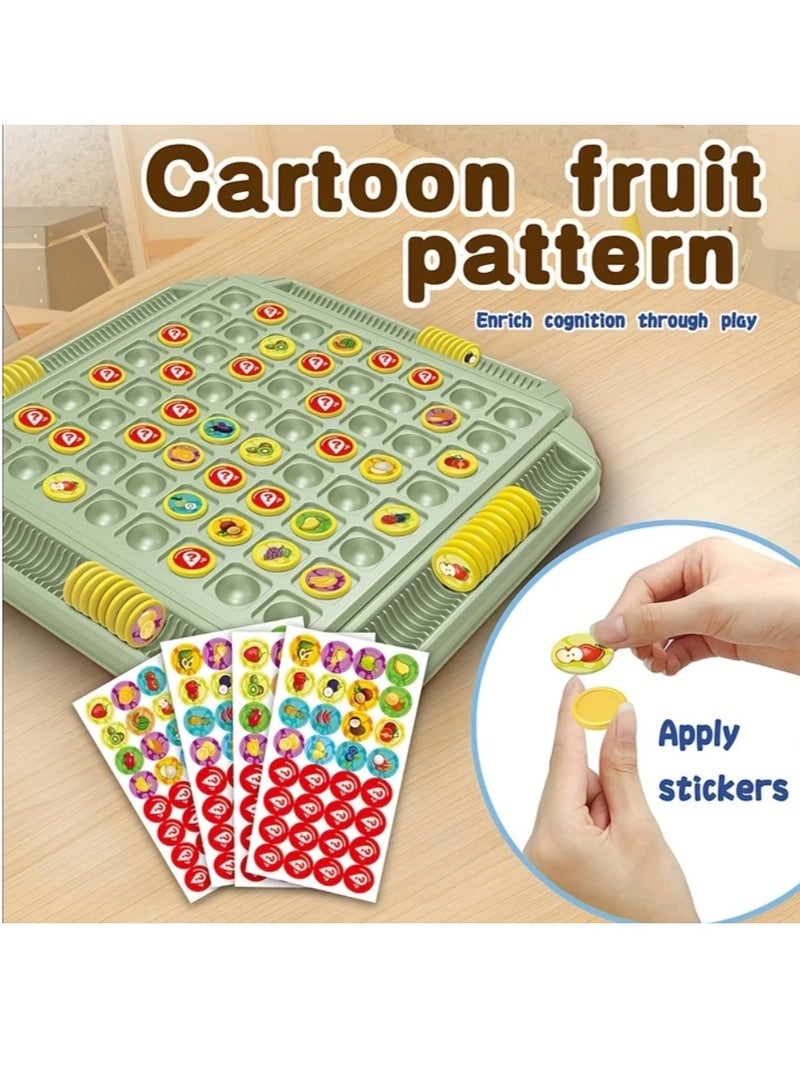 Toy Educational Fruit Flip Memory Board Game, Creative Memory Chess Battle Game for Hand-Eye Coordination and Focus, Made of High-Quality Material, Suitable for 2-4 Players, Perfect for Family Nights, Parties, Travel Play - Image 2