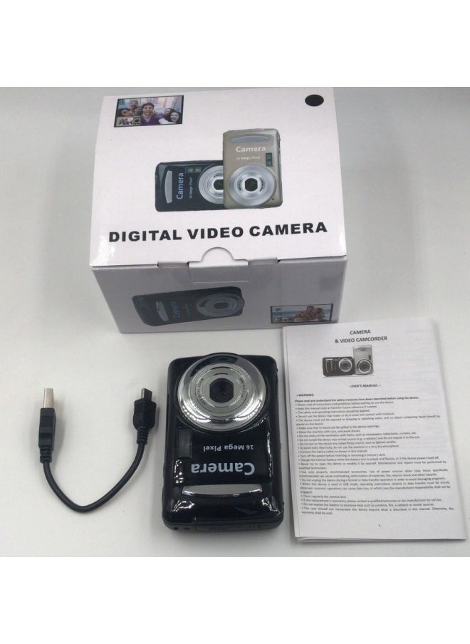 Generic XH03 Business English Digital Camera Code Card Camera 16 Million Pixel HD Video LED Light-Body Color:Standard Black English +16G Card  - Image 3