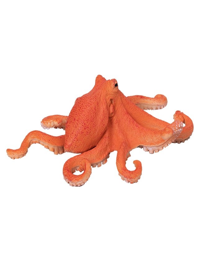 MOJO Octopus Sea Life Figurine - Hand-Painted Realistic Ocean Animal Figure - Detailed Toy Model for Kids, Education & Collectors - Orange - Image 4