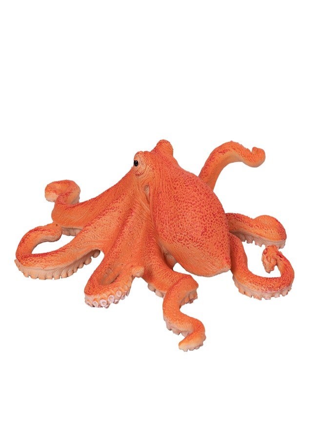 MOJO Octopus Sea Life Figurine - Hand-Painted Realistic Ocean Animal Figure - Detailed Toy Model for Kids, Education & Collectors - Orange - Image 2