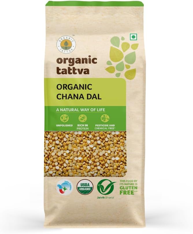Organic Tattva Organic Chana Dal 500g - Certified Organic, Gluten-Free, Rich in Protein - Image 1