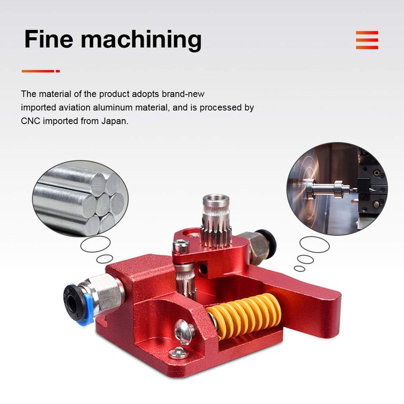 BIQU Bigtreetech Upgrade Dual Gear Extruder, Double Gear MK8 Extruder 3D Printer Dual Driver Stock Feeder All Metal 1.75mm Filament Extruder Kit for CR-10S Pro/CR-10/ Ender 3 V2/Ender 3/Ender 3 Pro Series - Image 3